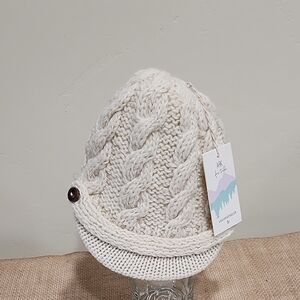 Cozy White Knit Hat